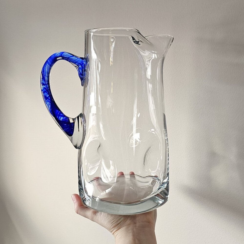 Crisa "Impressions" Glass Carafe Pitcher or Vase